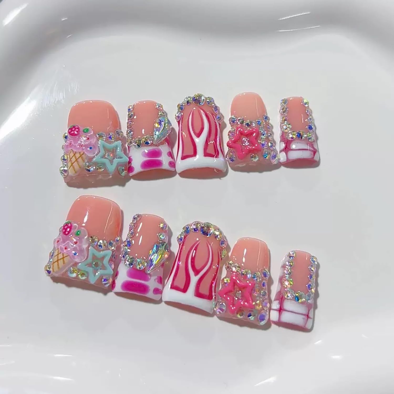 RIICFDD glossy nails suit special occasions from dates to events
