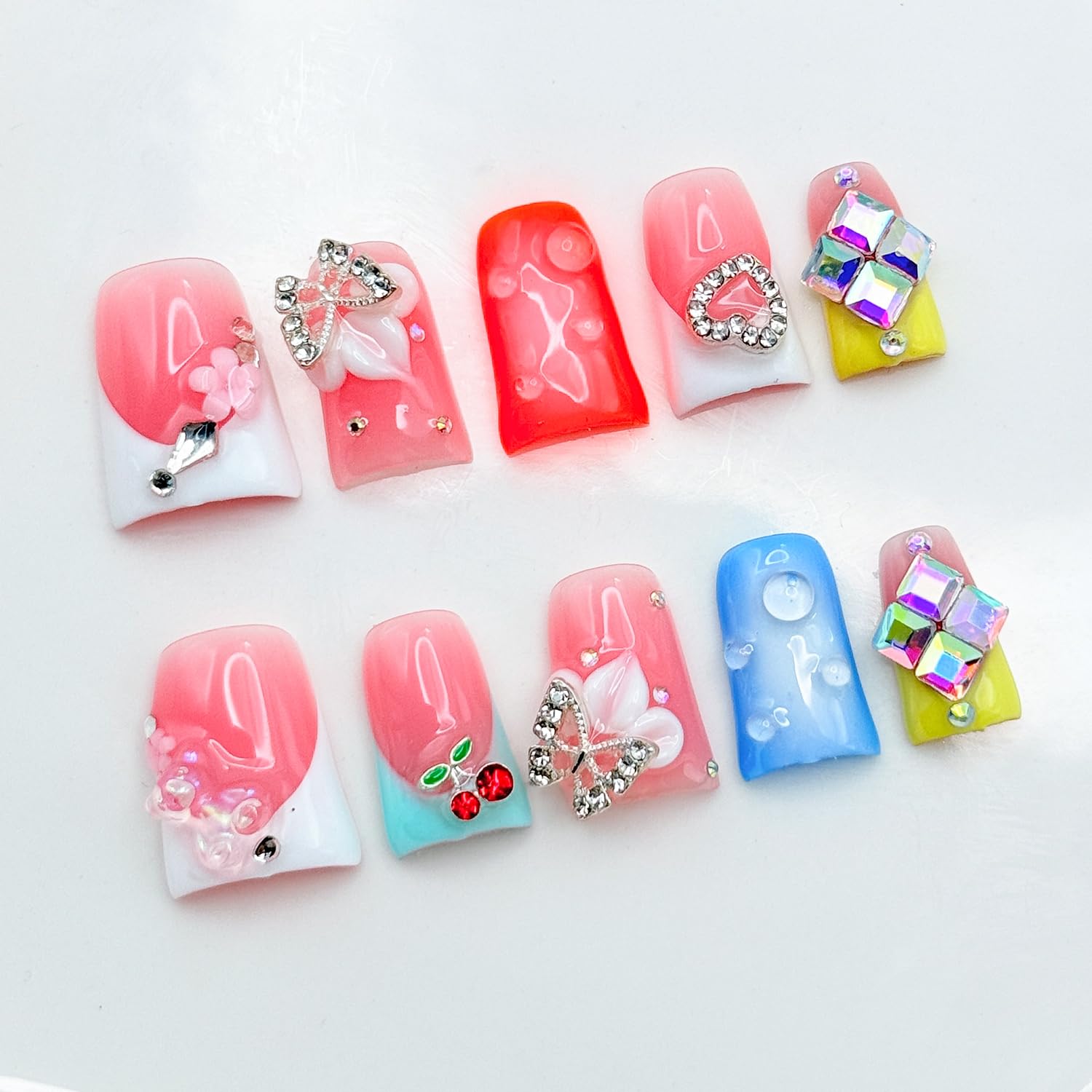 RIICFDD nails on hand with natural shape for quick, salon-like manicure.