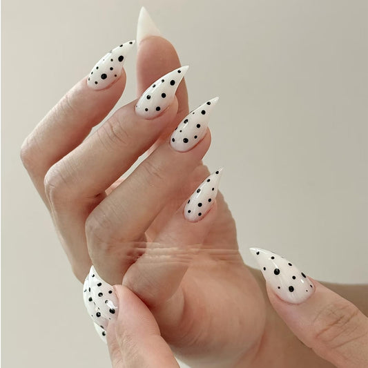 RIICFDD press-on nails closeup highlighting durable thick acrylic.