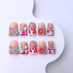 RIICFDD reusable acrylic nails designed for durable, multi-use wear