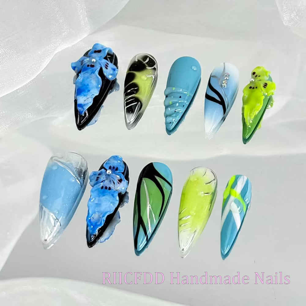 RIICFDD nails next to coin for scale to show size S fit and length