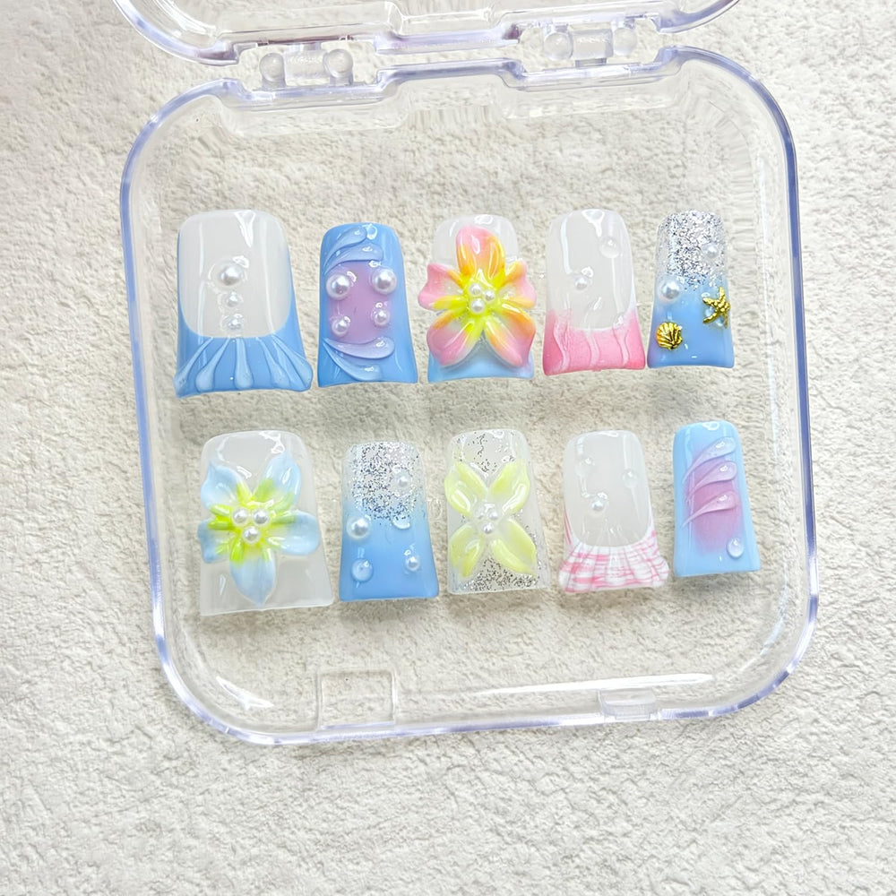 RIICFDD shiny white pearl accents nails add luxe flair for events