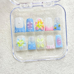 RIICFDD shiny white pearl accents nails add luxe flair for events