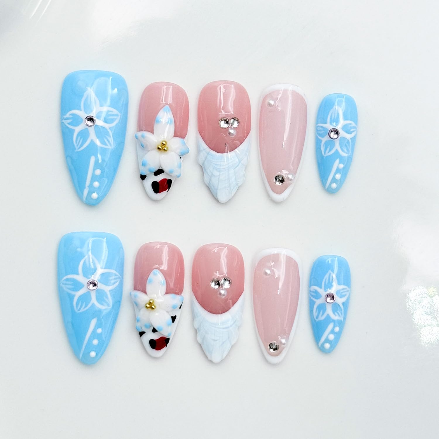 RIICFDD thick acrylic nails for durable, reusable wear.