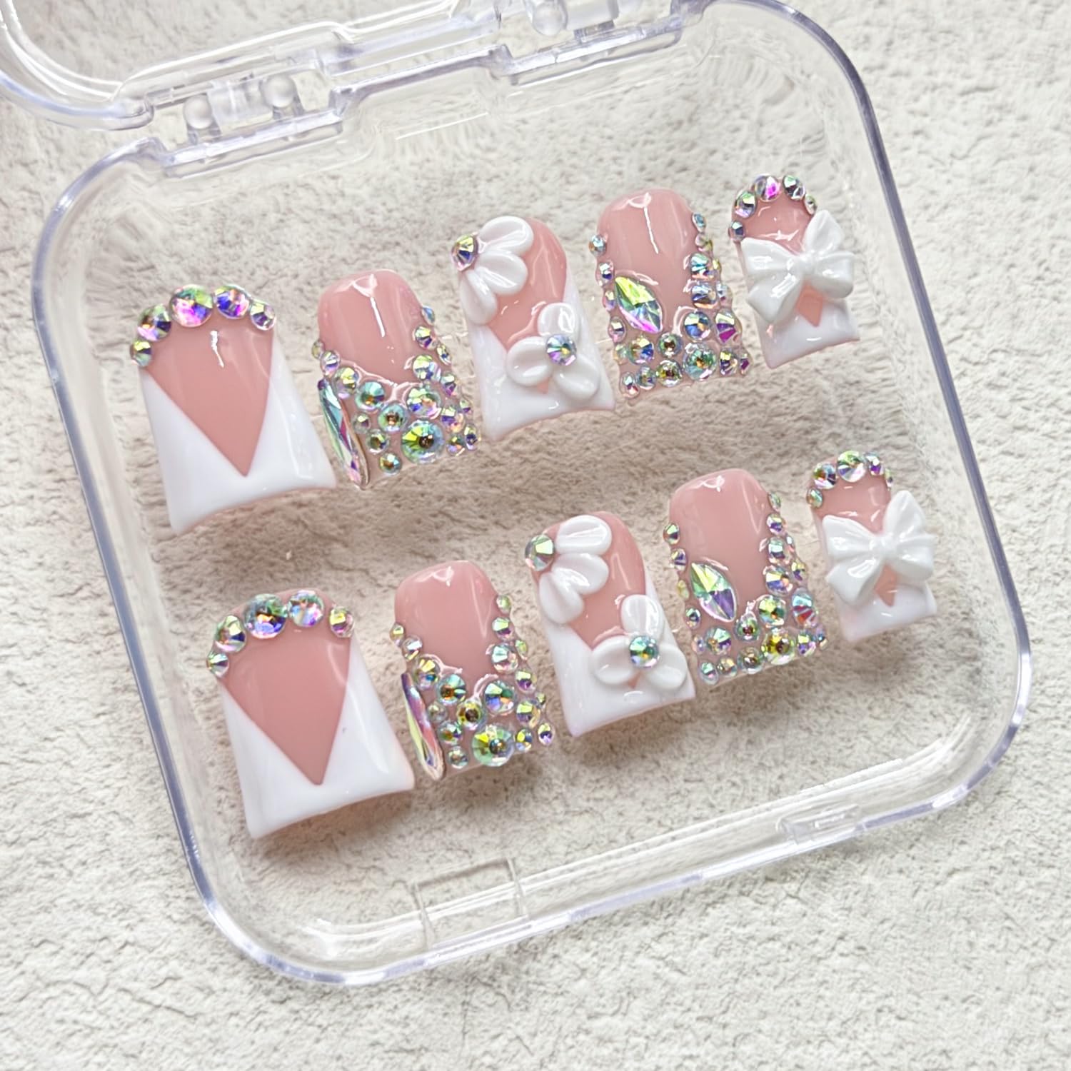 RIICFDD white French thick nails enhance classic elegance without drying time