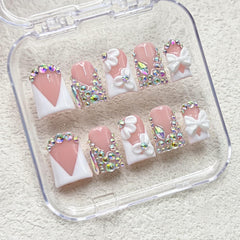 RIICFDD white French thick nails enhance classic elegance without drying time