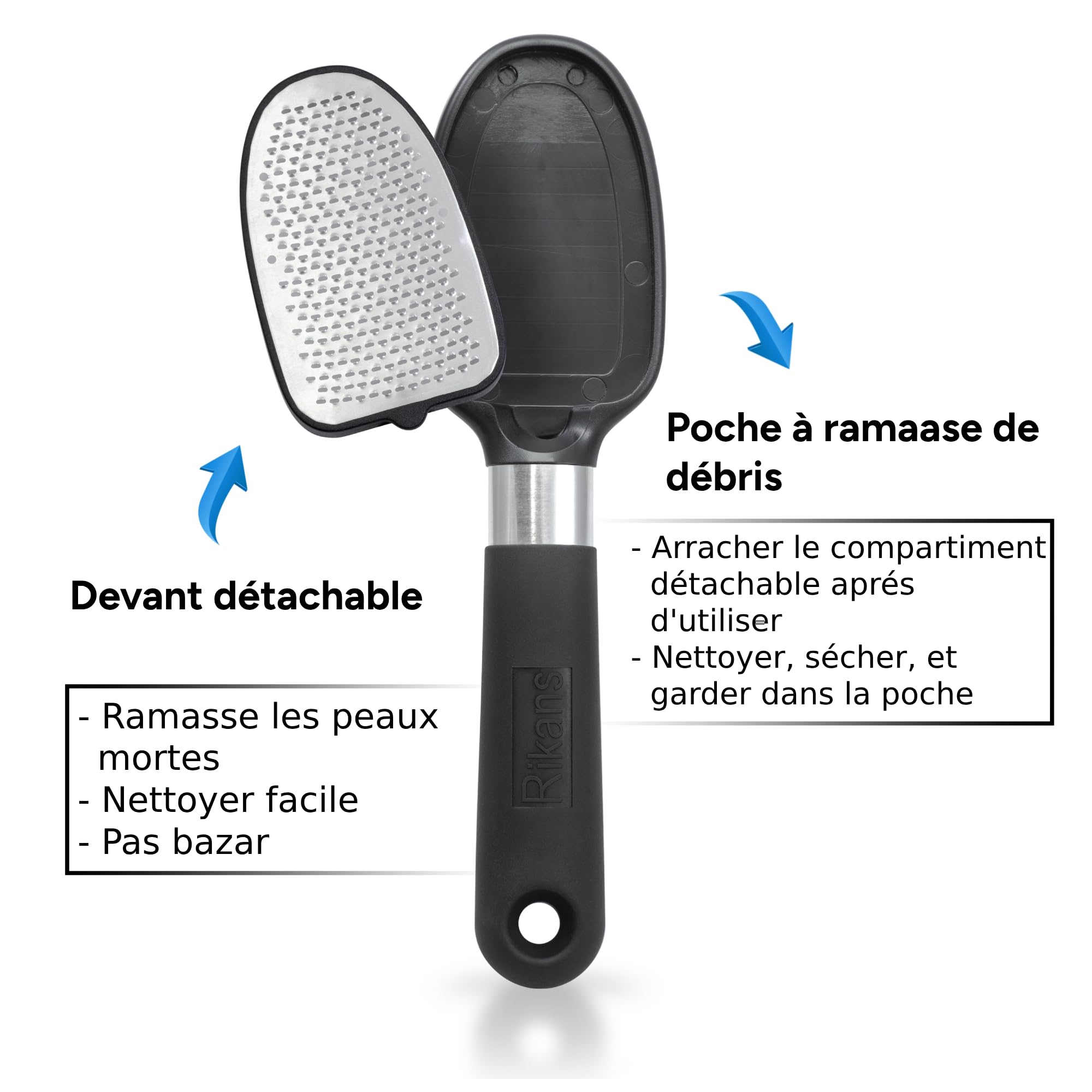 Rikans Foot File pedicure tool highlighted for at-home care
