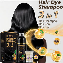 RILSIC applying hair color shampoo during treatment.