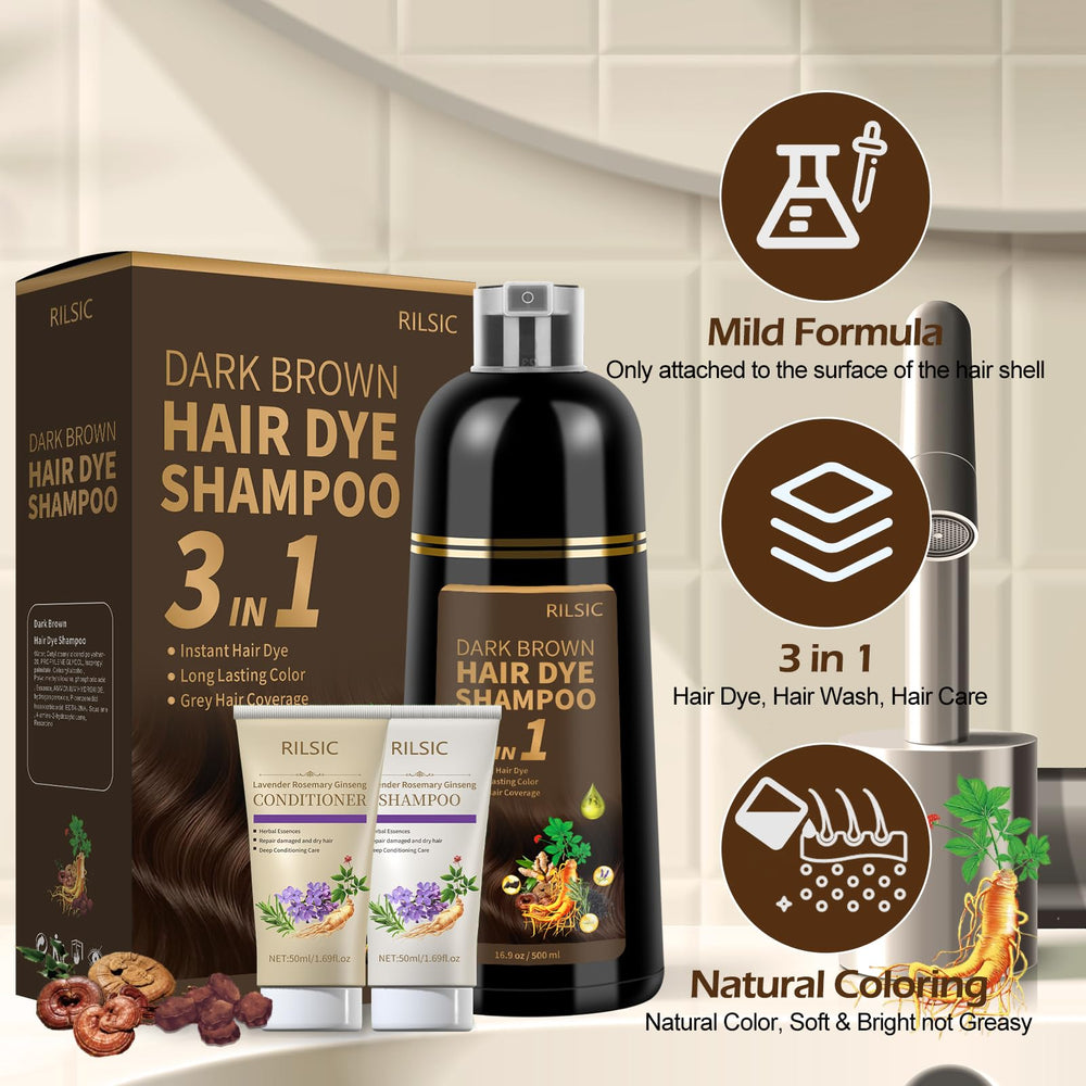 RILSIC herbal ingredients with rosemary and ginger nourish hair