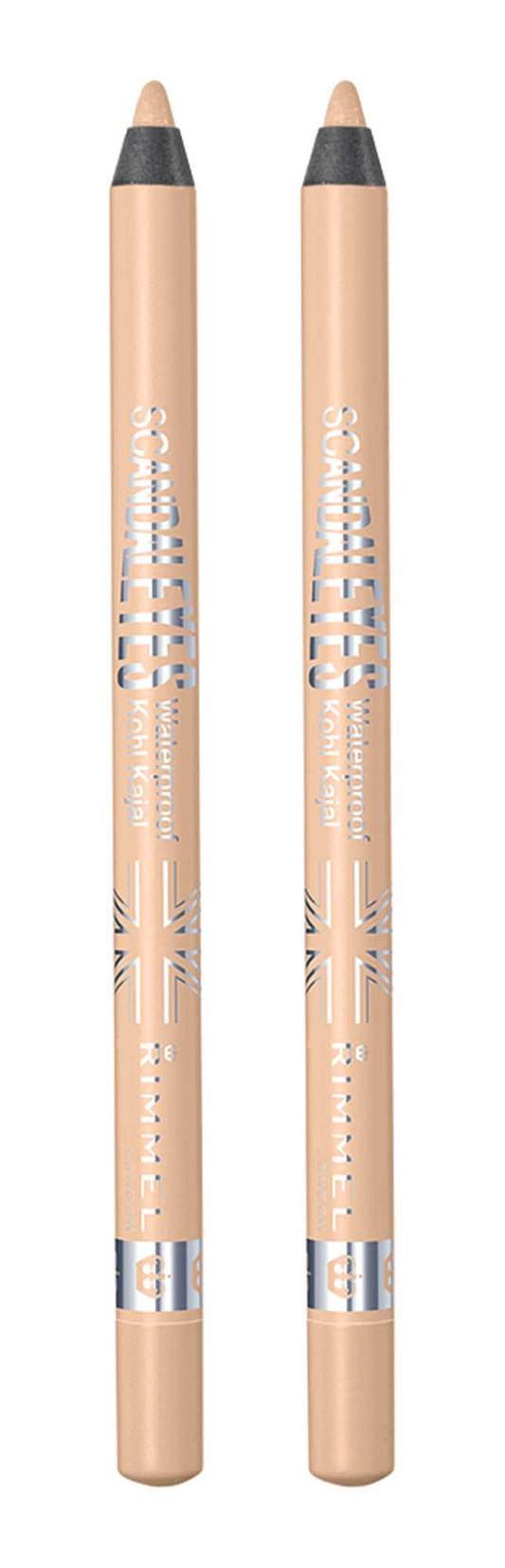 Rimmel Scandaleyes nude 005 two-pack showing long-wearing color and packaging