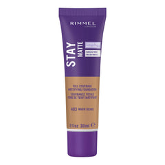 Rimmel Stay Matte Foundation blend on skin for natural matte look