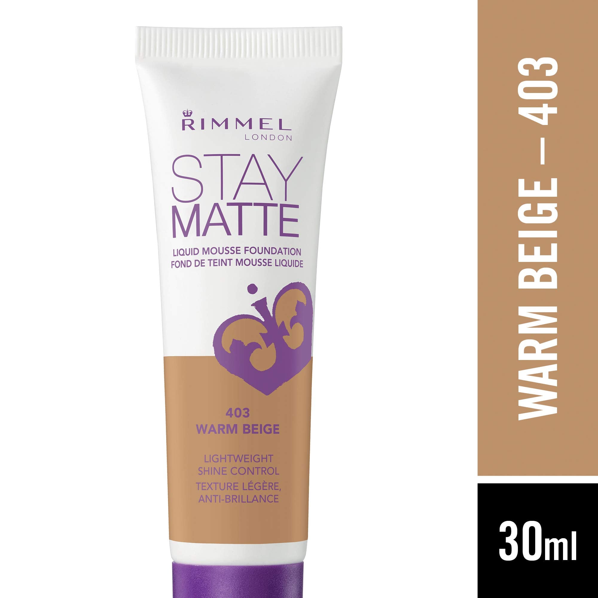 Rimmel Stay Matte Foundation close-up of minimized pores