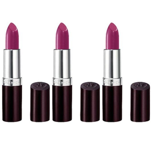 Rimmel Lasting Finish Amethyst Shimmer display shows value and portable shade collection.