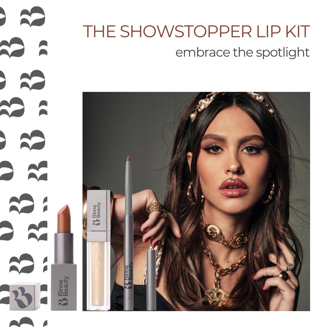 Rinna Beauty Glow Up Lip Gloss closeup shows rich shine and moisture