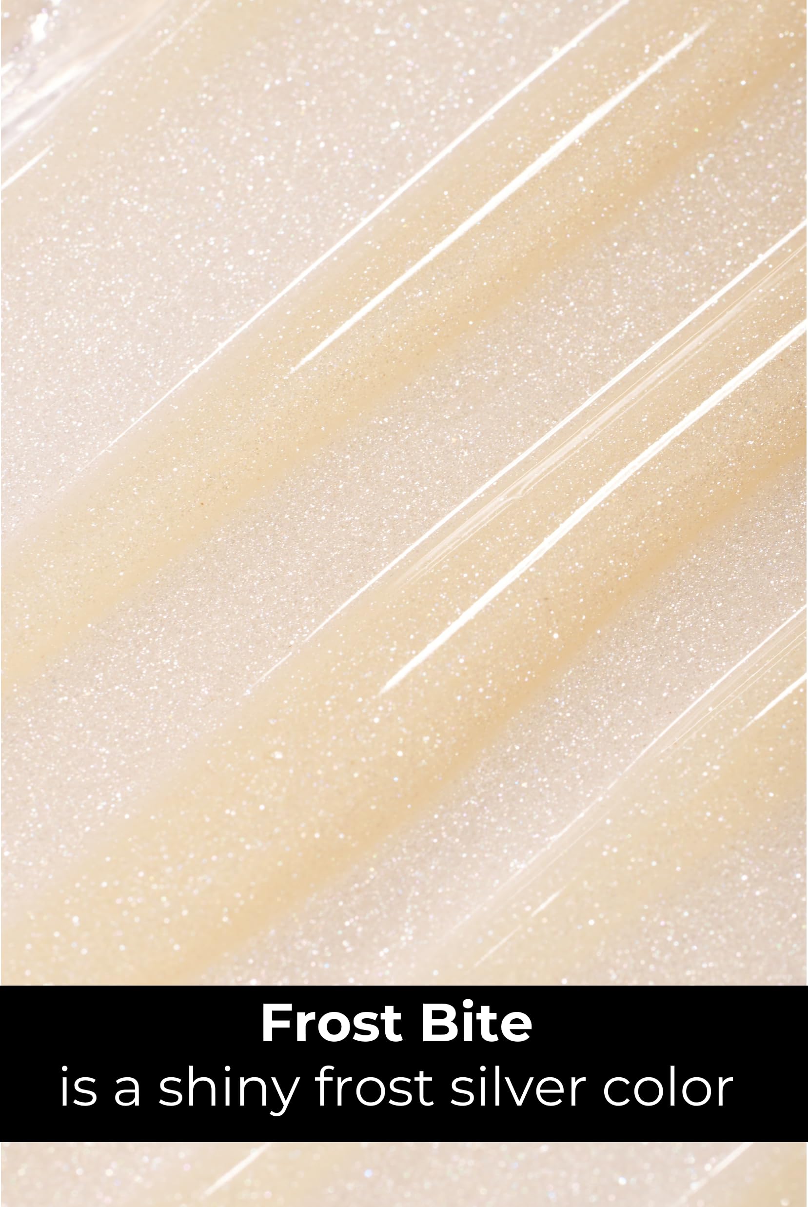 Close-up of the Frost Bite wand applying gloss with precision.