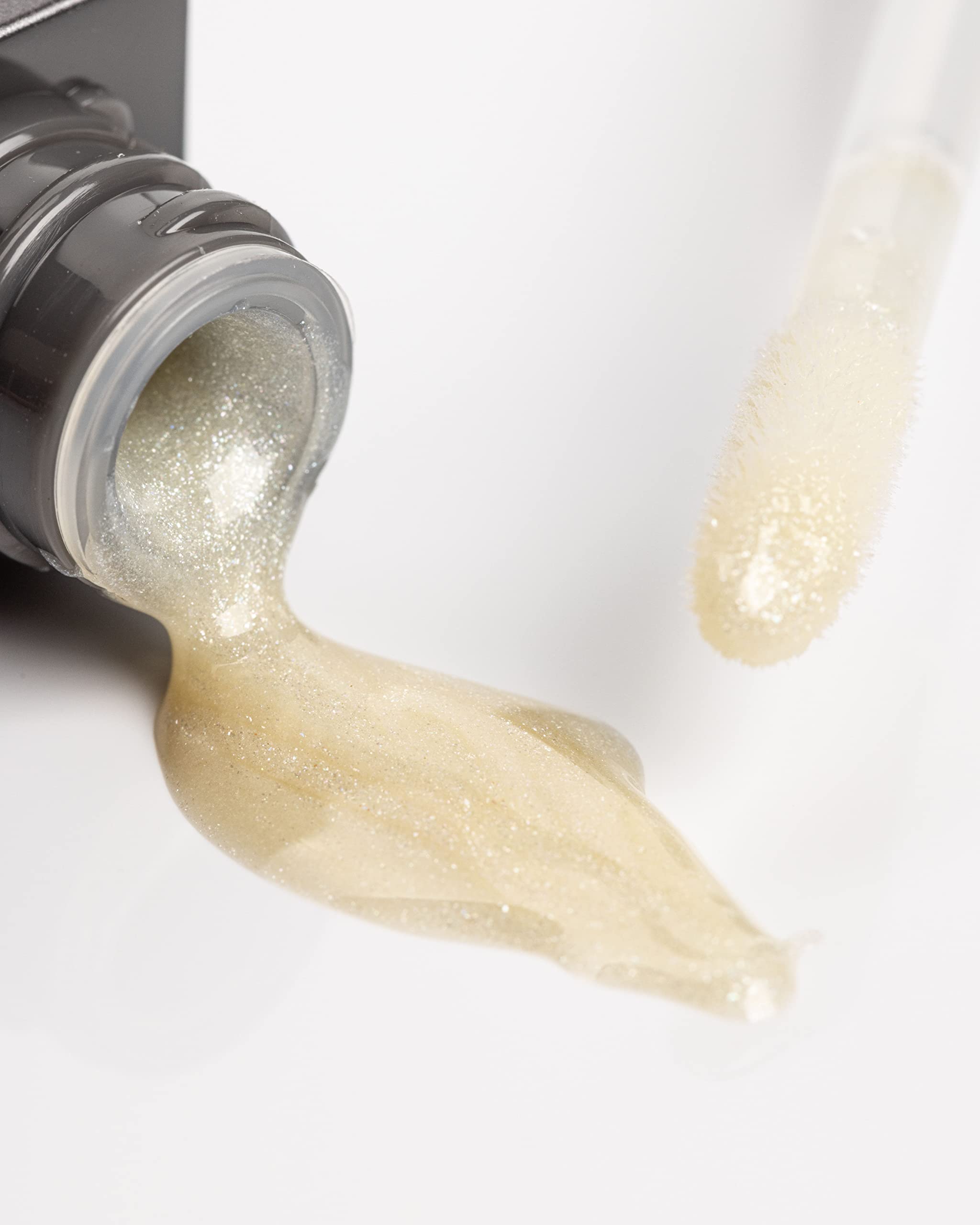 Close-up on lips with Frost Bite for a glassy shine.