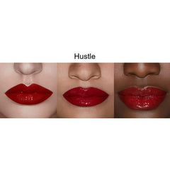 Rinna Beauty Hustle lip gloss tube swirl reveals rich color and a glossy finish.