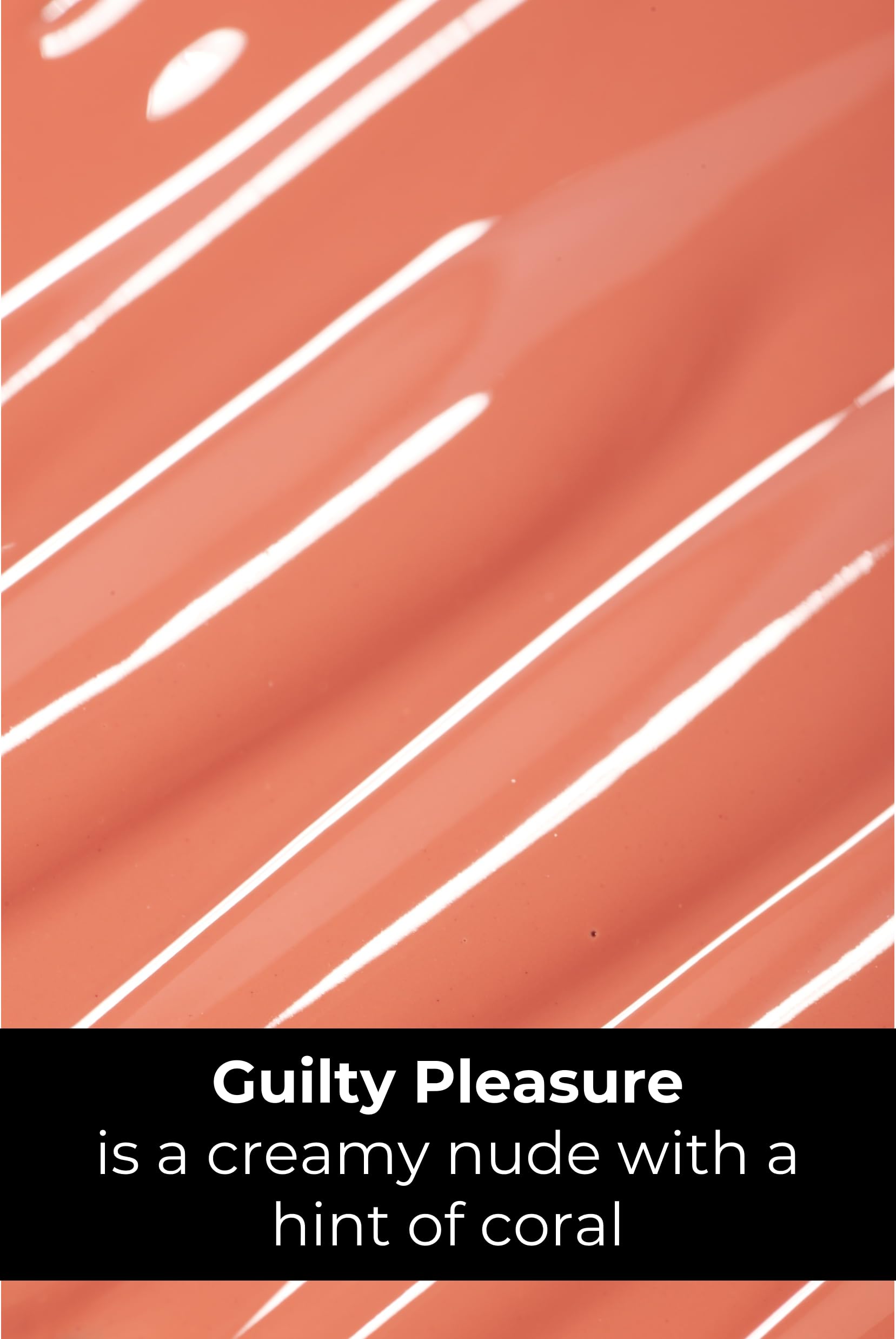 Rinna Beauty Guilty Pleasure bottle close-up shows high pigment shimmer.