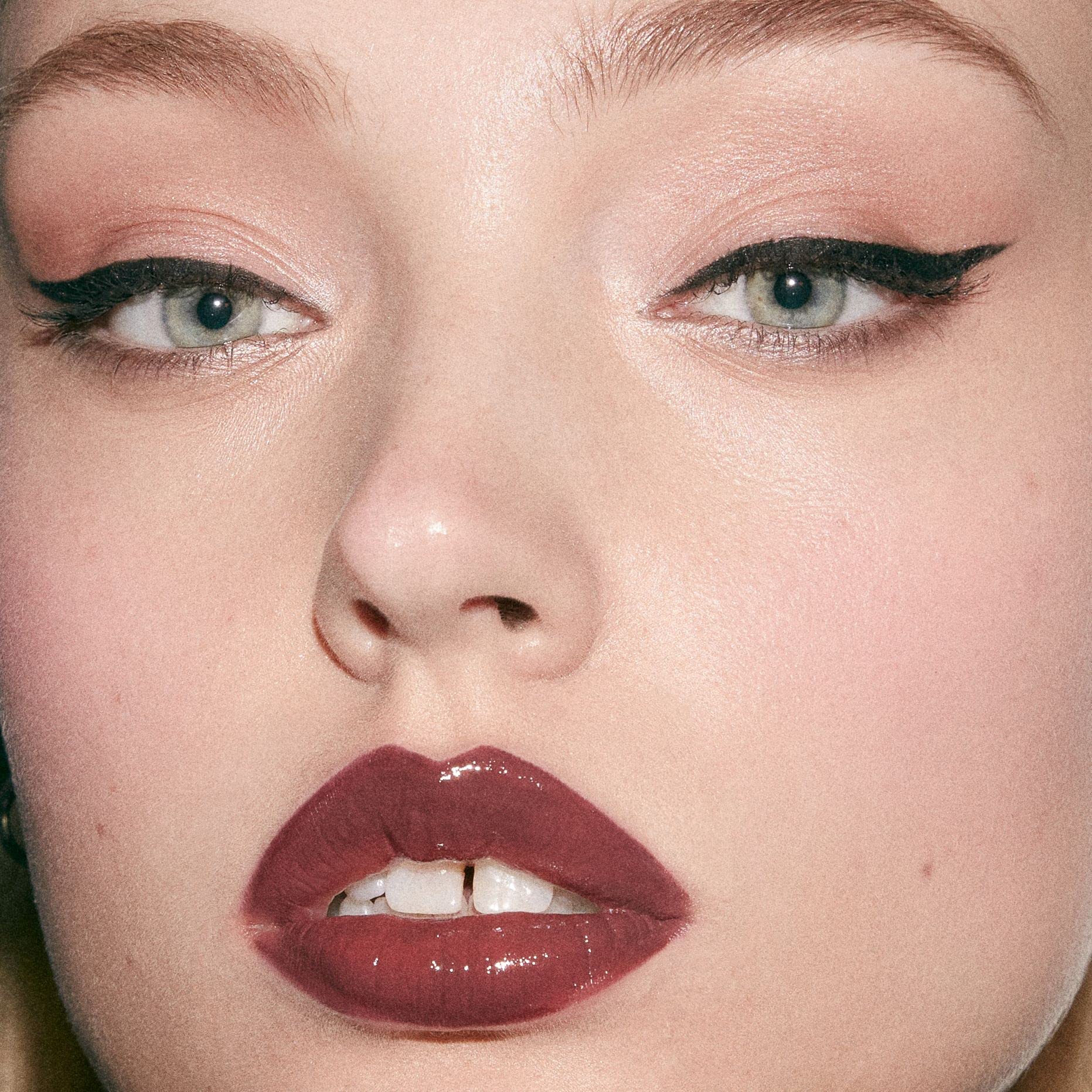 Rinna Beauty Lipstick closeup reveals silky color and gloss