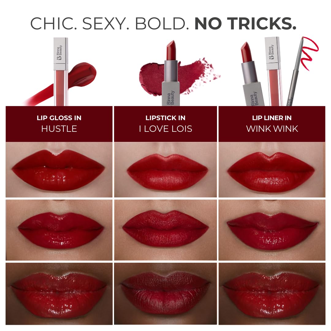 KiKi lipstick close-up highlights creamy texture for long-lasting color.