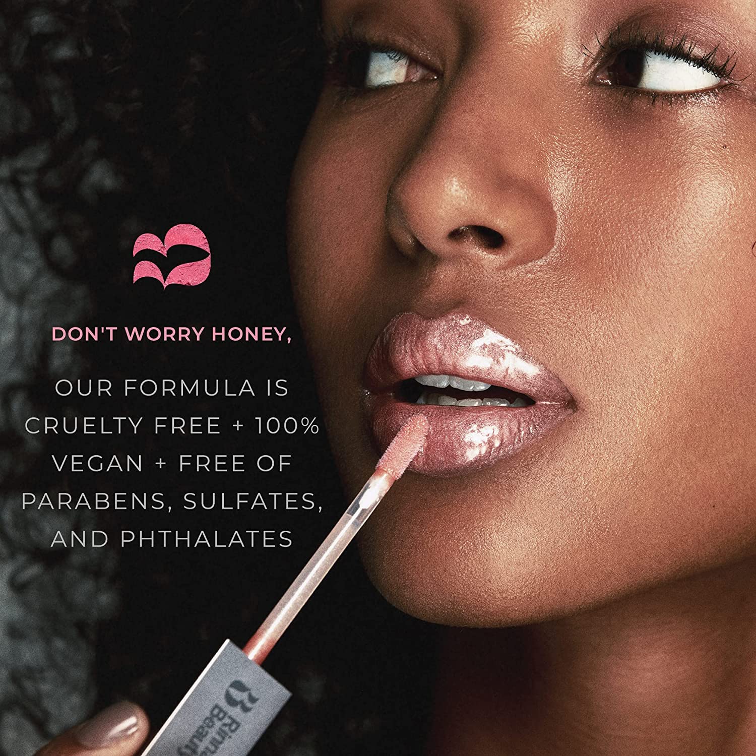 Rinna Beauty Icon Lip Kit lips display Nude Coral lipstick with gloss for dimensional depth.