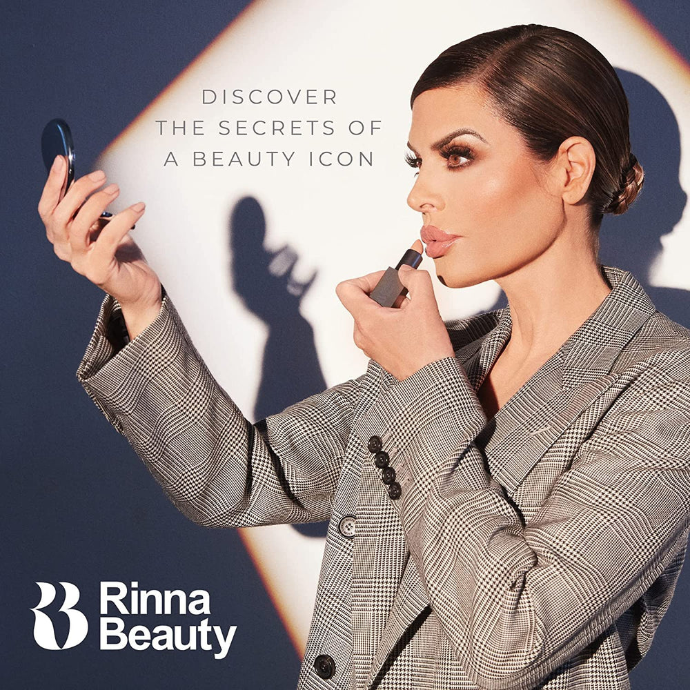 Rinna Beauty Icon Lip Kit box open showing three-piece kit ready to apply.