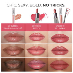 Rinna Beauty Lip Kit Rodeo Drive lipstick swatch in mauve-plum shade.