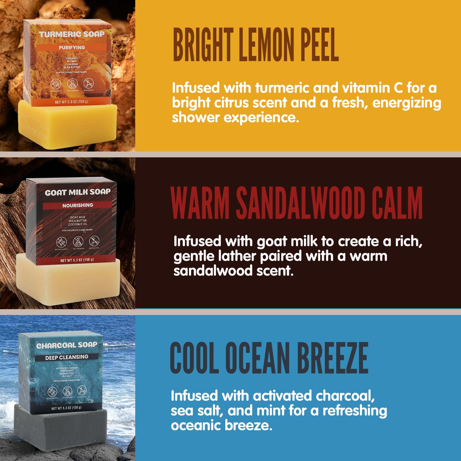 Rinse & Robust tea tree bar offering a refreshing cleanse with aromatic hints.