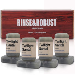 Rinse & Robust Santal 4-in-1 bar set for all-in-one cleansing and grooming