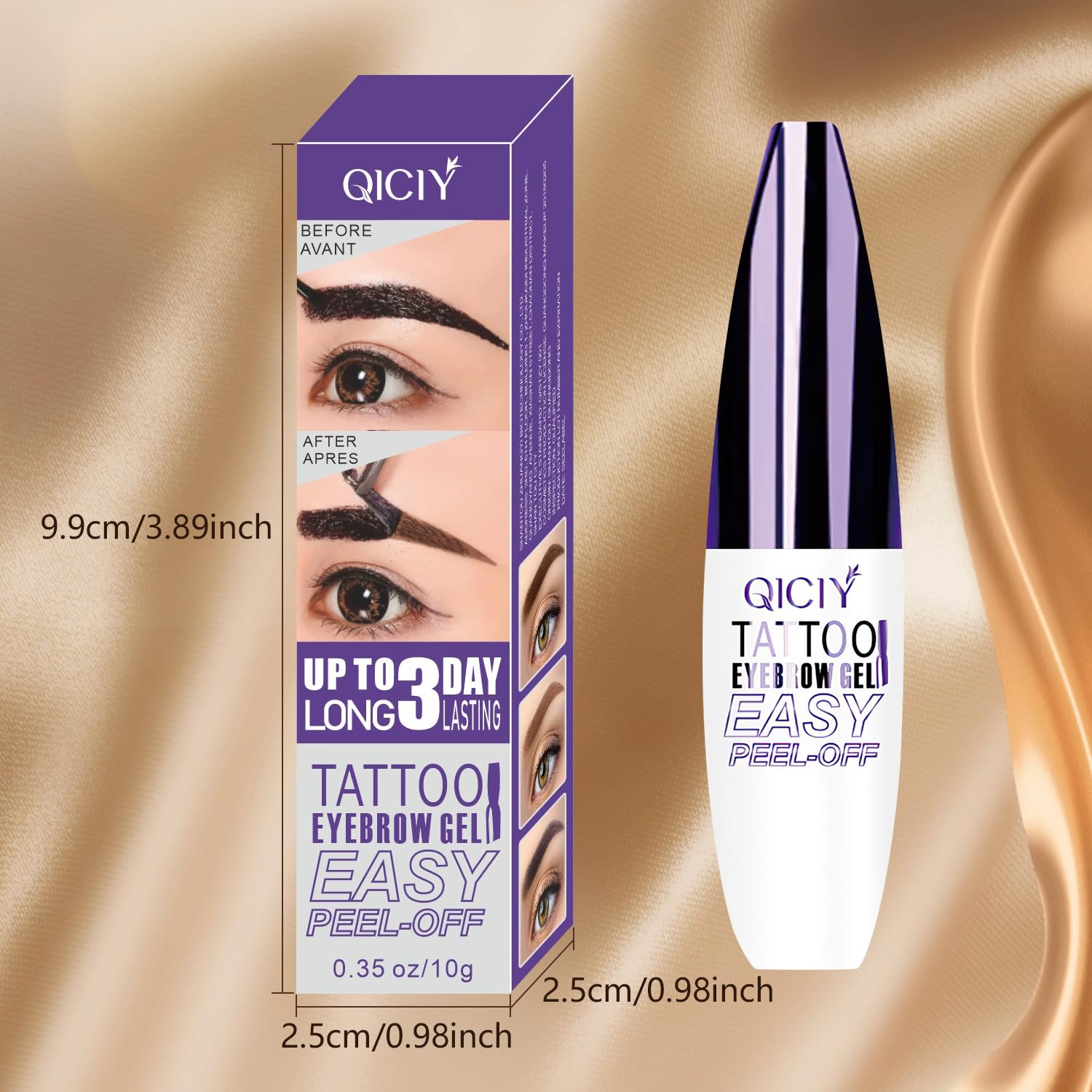 Rliolouo QICI eyebrow color variation displays natural shade options.
