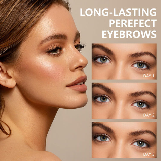 Rliolouo QICI eyebrow dye swatches show color options for versatile looks.