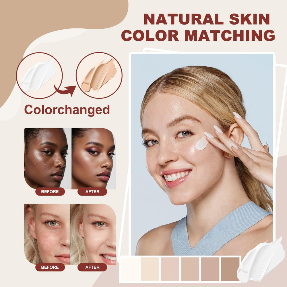Rise Luxus Ultrablend foundation swatches displaying seamless shade options.