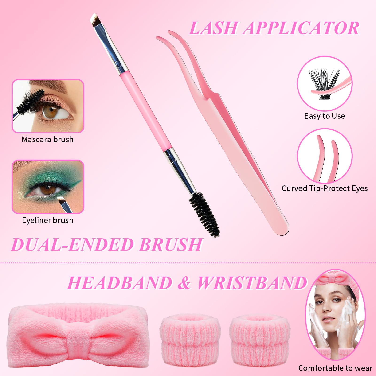 RITALASH 3D lash clusters variety shows options from 60 to 100D for different styles.