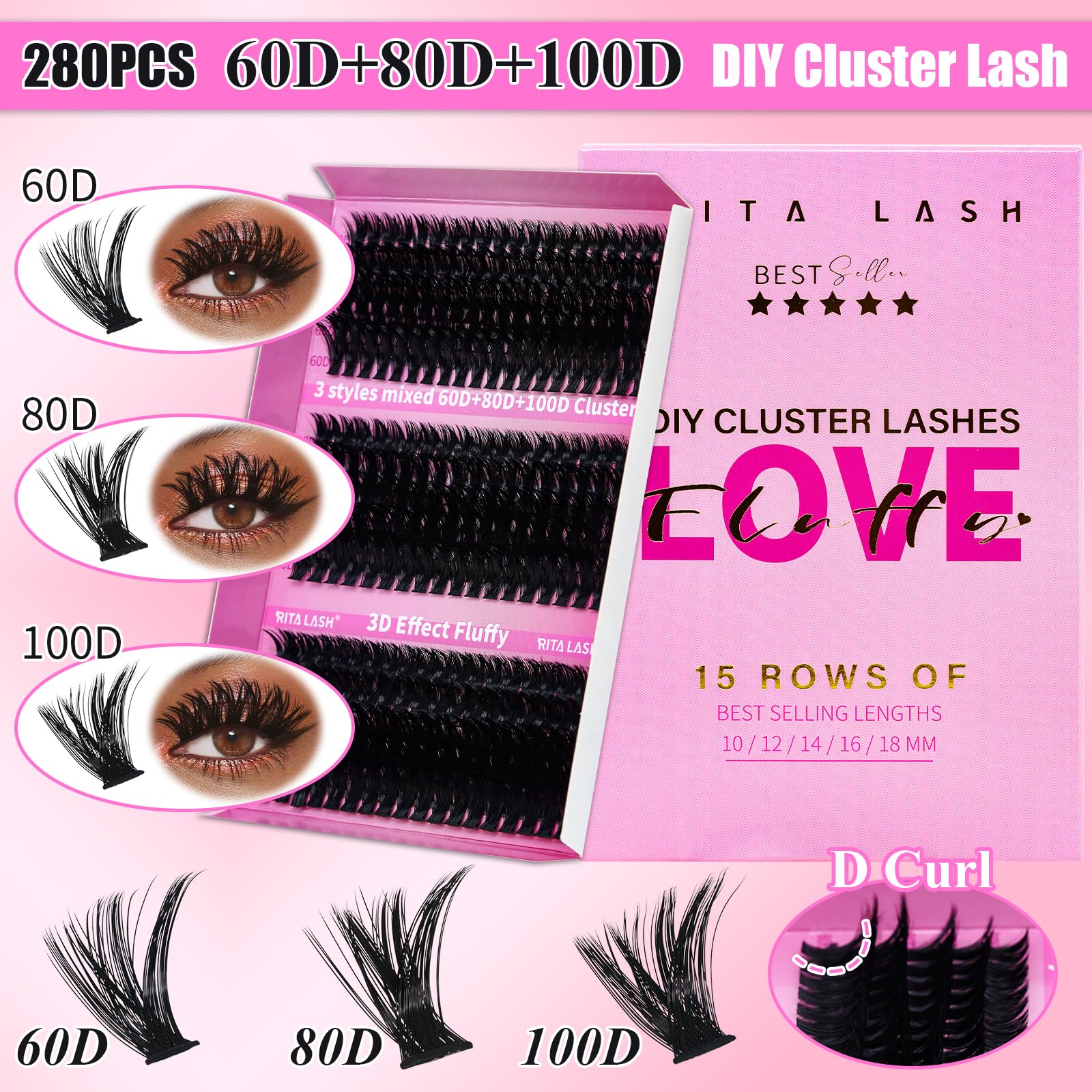 RITALASH headband keeps hair away during lash application.