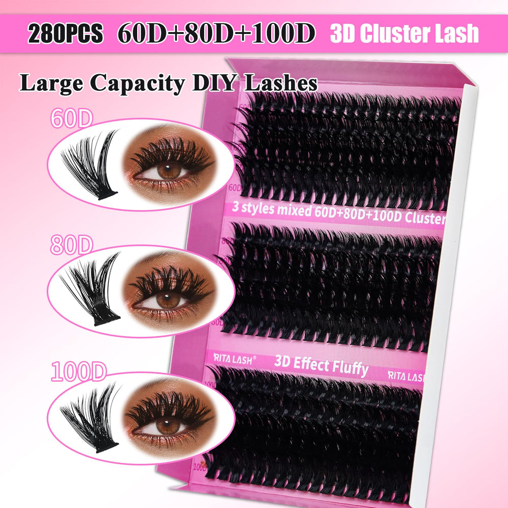 Ritalash lash tweezers for precise cluster placement