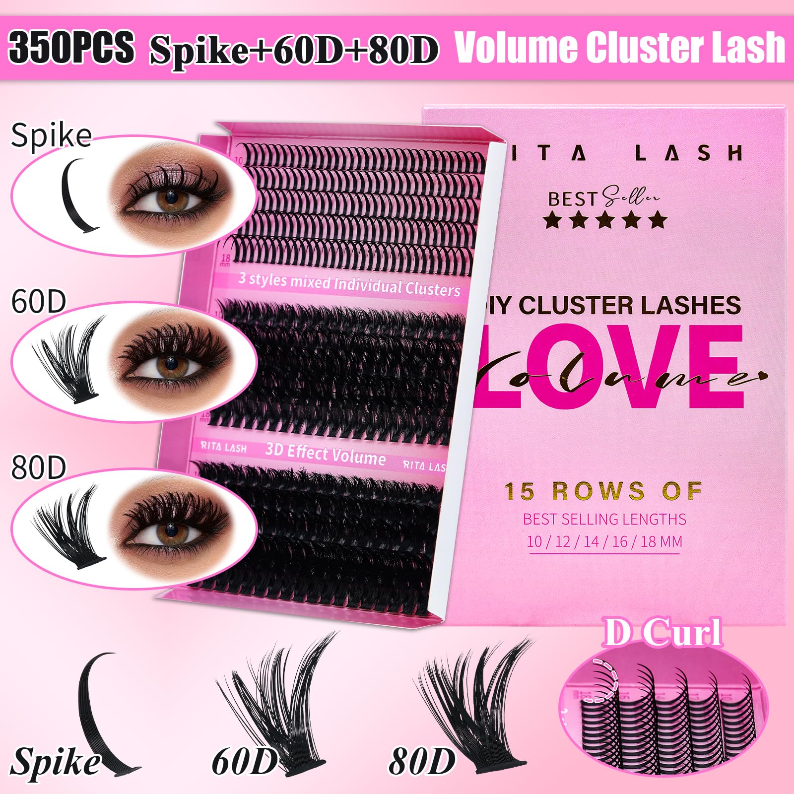RITALASH mascara brush helps blending and separation for a natural finish.