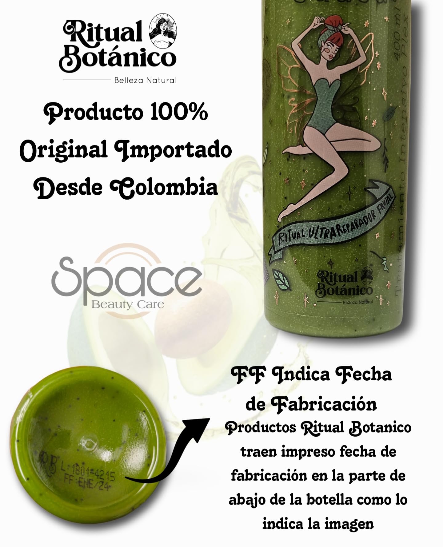 Biodegradable, plant-based Ritual Botanico formula in a reusable bottle.