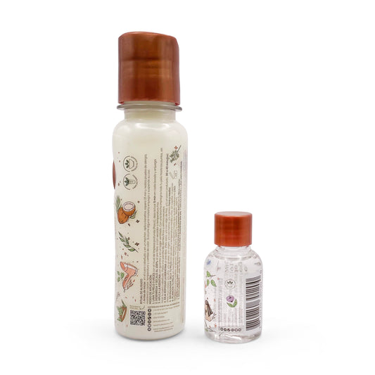 Ritual Botanico Organic Keratin Shampoo bottle on shelf, cleanses while supporting manageability.
