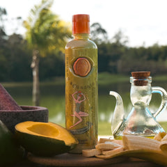 Plex avocado treatment application highlights deep conditioning and repair.