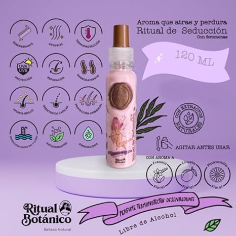 Ritual Botanico thermo-protector 120ml shields hair from heat while keeping shine.