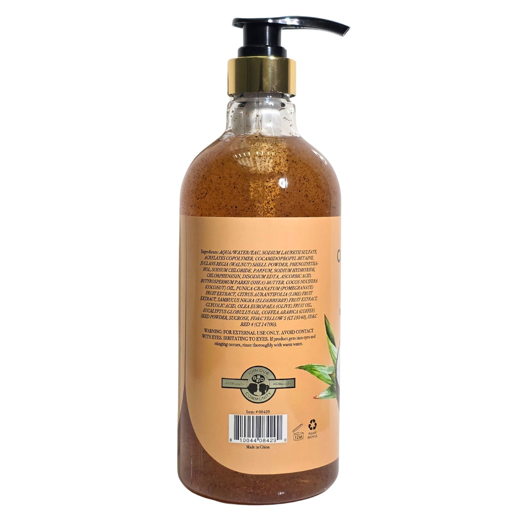 River & Rowe exfoliating wash close-up shows creamy texture and gentle scrubbing particles