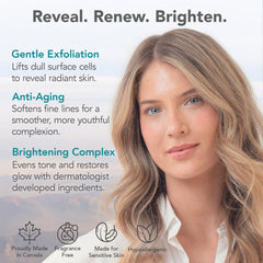 Riversol Glycolic Peel dry skin demo shows gentle exfoliation