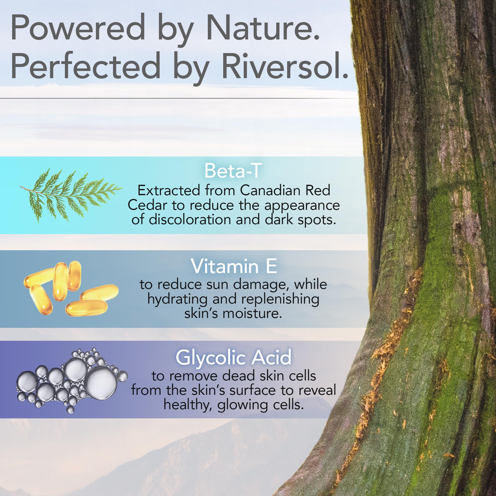 Riversol Glycolic Peel texture close-up highlights smooth gel feel