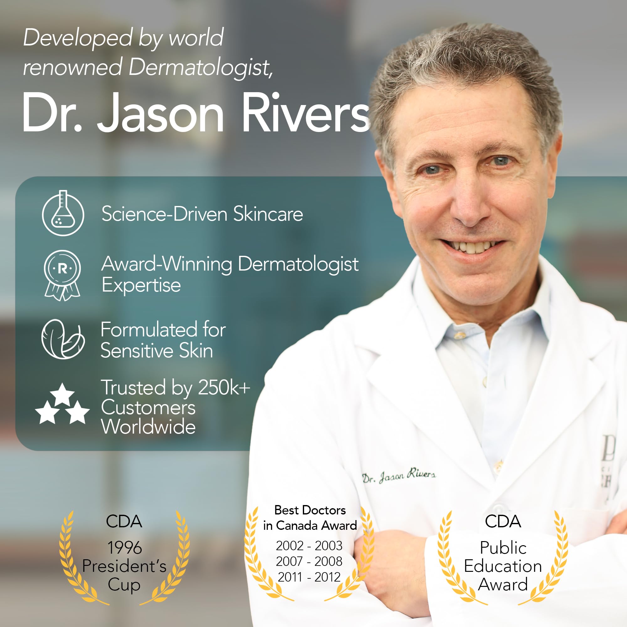 Under-eye area after application of Riversol Peptide Eye Cream, hydrated look.
