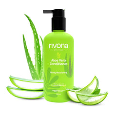 RIVONA NATURALS Aloe Vera Conditioner bottle on shelf for daily hydration