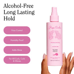 Rizos Curls bottle shown on color-treated hair for safe styling.