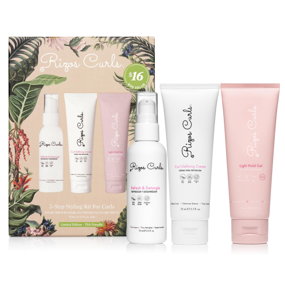 Rizos Curls Curl Defining Cream bottle for defined, hydrated curls.