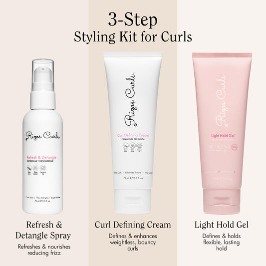 Rizos Curls Light Hold Gel tube provides flexible hold and shine.