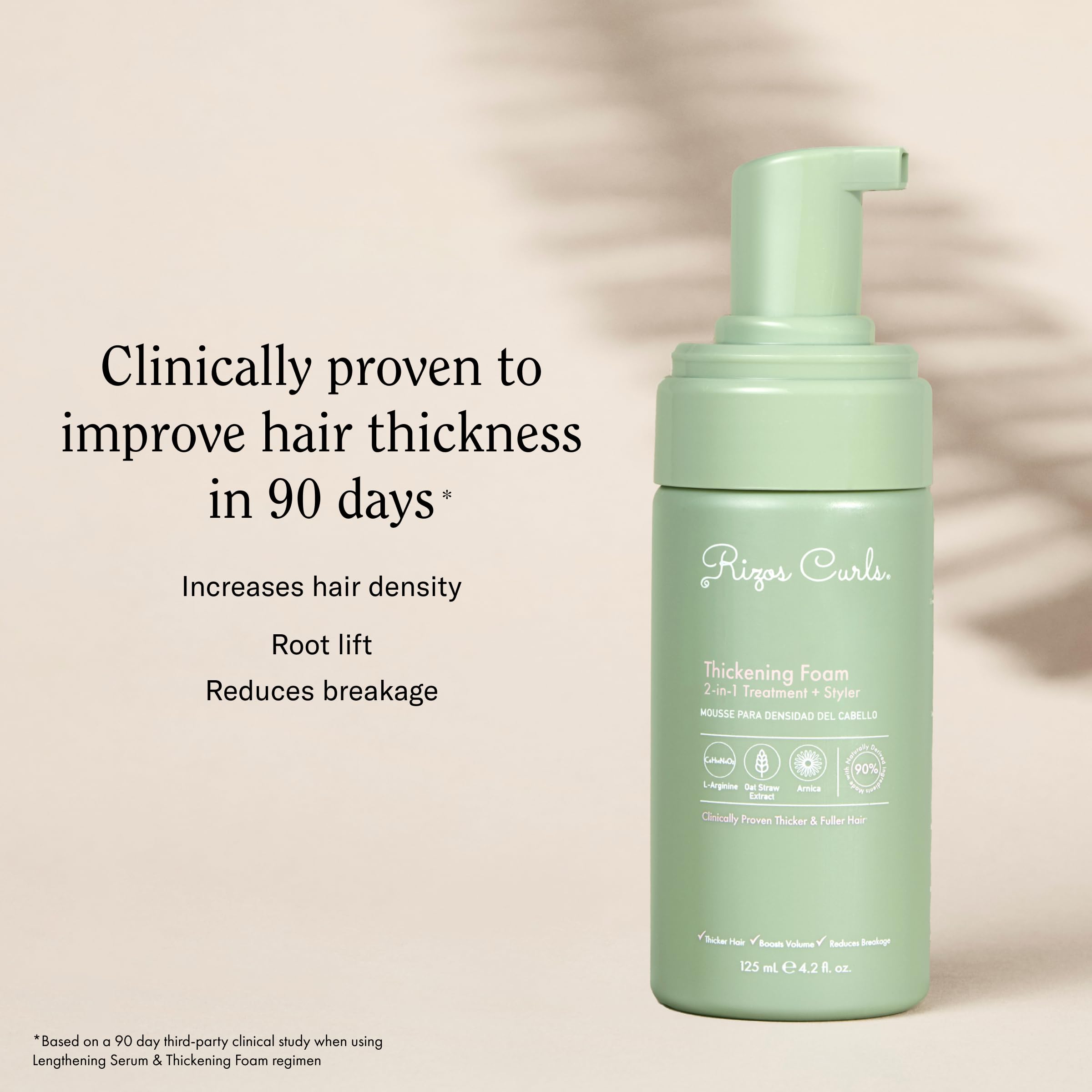 Rizos Curls Thickening Foam suits fine hair types.