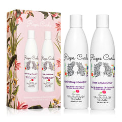 Rizos Curls Hydrating Shampoo bottle delivering gentle cleansing for curls